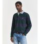 Gant Heavy Rugger às riscas com gola de chambray verde