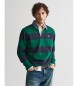 Gant Polo in chambray a righe verdi