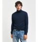 Gant Extra fine navy merino wool turtleneck jumper