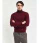 Gant Maglia dolcevita in lana merino extrafine bordeaux