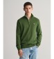 Gant Half-zip pullover Flamme green