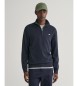 Gant Cotton Flamme navy half zip pullover