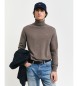 Gant Pullover aus Baumwolle und Wolle mit grünem Rollkragen