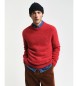 Gant Round Neck Pullover With Wool Nepps red