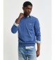 Gant Classic blue cotton crew neck jumper