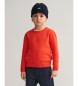 Gant Sweter z owczej wełny Shield Kids czerwony