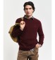 Gant Burgundy wool blend crew neck jumper