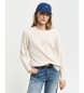 Gant Jersey De Cuello Redondo Y Punto De Ochos En Lana De Oveja blanco