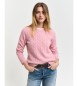 Gant Jersey De Cuello Redondo Y Punto De Ochos En Lana De Oveja rosa