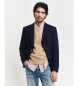 Gant Round neck jumper in brown sheep's wool, knitted with eights