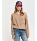 Gant Pull en laine de mouton très fine, col rond beige