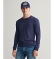 Gant Jersey de lana merino extrafina con cuello redondo marino