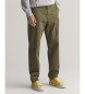 Gant Spodnie chino o regularnym kroju z zielonego diagonalu