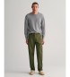 Gant Zielone spodnie chino o regularnym kroju Tech Prep