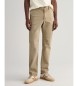 Gant Pantalón chino Slim Fit con textura labrada Structured beige