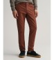 Gant Slim Fit Tech Prep chino trousers reddish brown