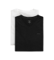 Gant Set 2 T-shirts à col en V noir, blanc