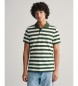 Gant Koszulka polo pique w szerokie paski zielona