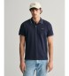 Gant Piqu polo met marine bies