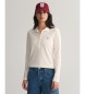 Gant Polo en piqué à manches longues Shield blanc cassé