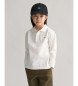 Gant Polo Shield  manches longues en piqu blanc