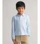 Gant Shield langärmeliges Pique-Poloshirt blau