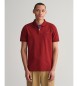 Gant Rotes Kontrast-Piqué-Poloshirt