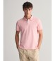 Gant Kontrastowa różowa koszulka polo piqué