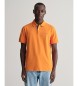 Gant Kontrastfarvet orange piqué-poloshirt