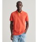 Gant Kontrastfarvet orange piqué-poloshirt
