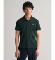 Gant Pique polo shirt Regular Fit Shield green
