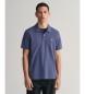 Gant Koszulka polo Pique Regular Fit Shield niebieska