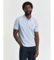 Gant Piké pikétröja Regular Fit Shield blå