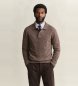 Gant Taupe wool blend polo shirt