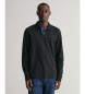 Gant Black contrast piqu polo shirt