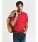 Gant Polo de piqué Regular Fit Shield rojo