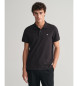 Gant Polo majica Shield pique črne barve Regular Fit