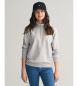 Gant Shield Sweatshirt mit halbem Reißverschluss grau