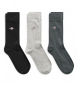 Gant Meias Shield pack de 3 cinza antracite mesclado