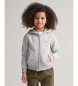 Gant Shield Hooded Zip Hoodie Grey