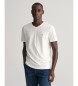 Gant Shield T-shirt med V-ringning vit