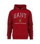 Gant Rood sweatshirt met capuchon