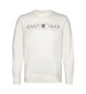 Gant Grafisk beige sweatshirt med rund halsringning