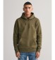 Gant Shield hoodie groen