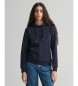 Gant Tonal Archive Shield Hoodie Marine