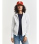 Gant Sweat à capuche zippé Tonal Shield blanc cassé