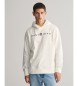 Gant Sweat  capuche imprim graphique blanc