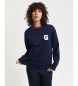 Gant Sudadera De Cuello Redondo Con Insignia G marino