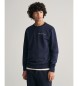 Gant Sweatshirt med grafisk print navy