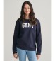 Gant Felpa girocollo per adolescenti con scritta Arch Navy